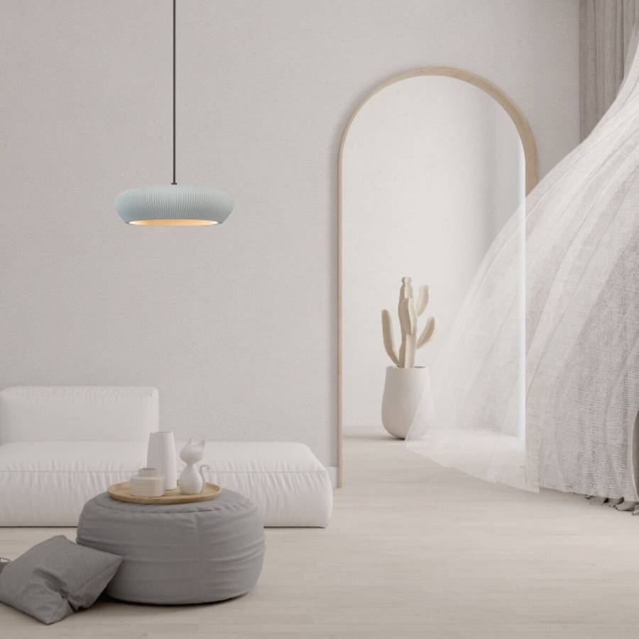 PENDANT LIGHT 2xG9 LED MAX 9W GREY - SANDY BLACK CLAY - METAL