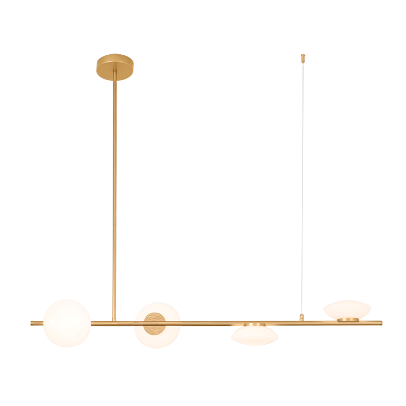 PENDANT LIGHT LED 23W METAL -GLASS  GOLD MATT