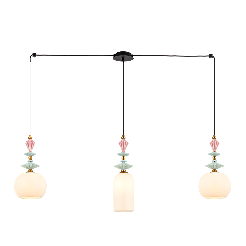 LINE LIGHT 3XE27 METAL/CERAMIC/OPAL GLASS