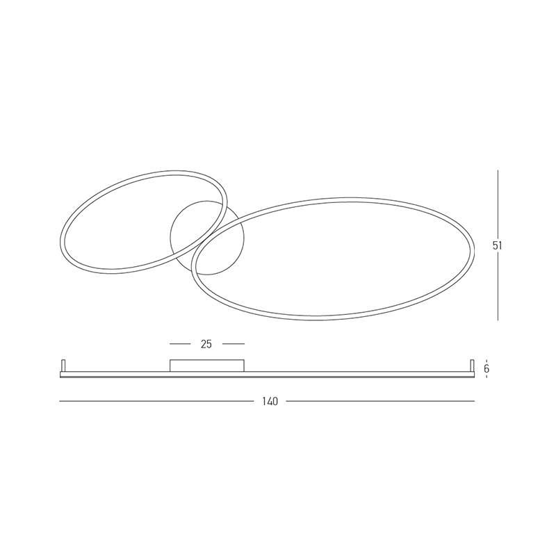 CEILING LED LIGHT 69W 3000K BRUSHED GOLD - METAL - ALUMINIUM
