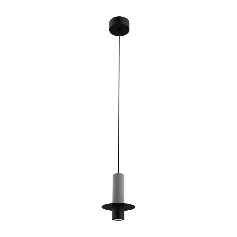 PENDANT LED LIGHT 6W 3000K BLACK METAL - CONCRETE