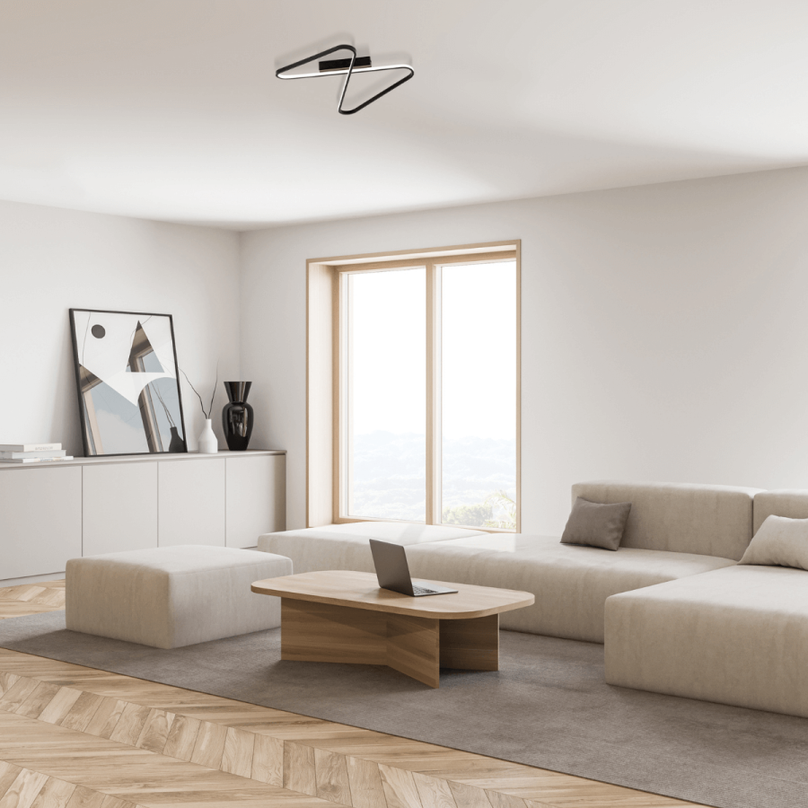 CEILING LIGHT 45W 3000K ALUMINUM&SILICON  SANDY BLACK