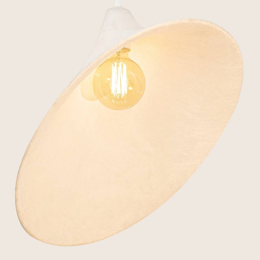 PENDANT LIGHT 1xE27 MAX 15W MULBERRY SILK - METAL WHITE