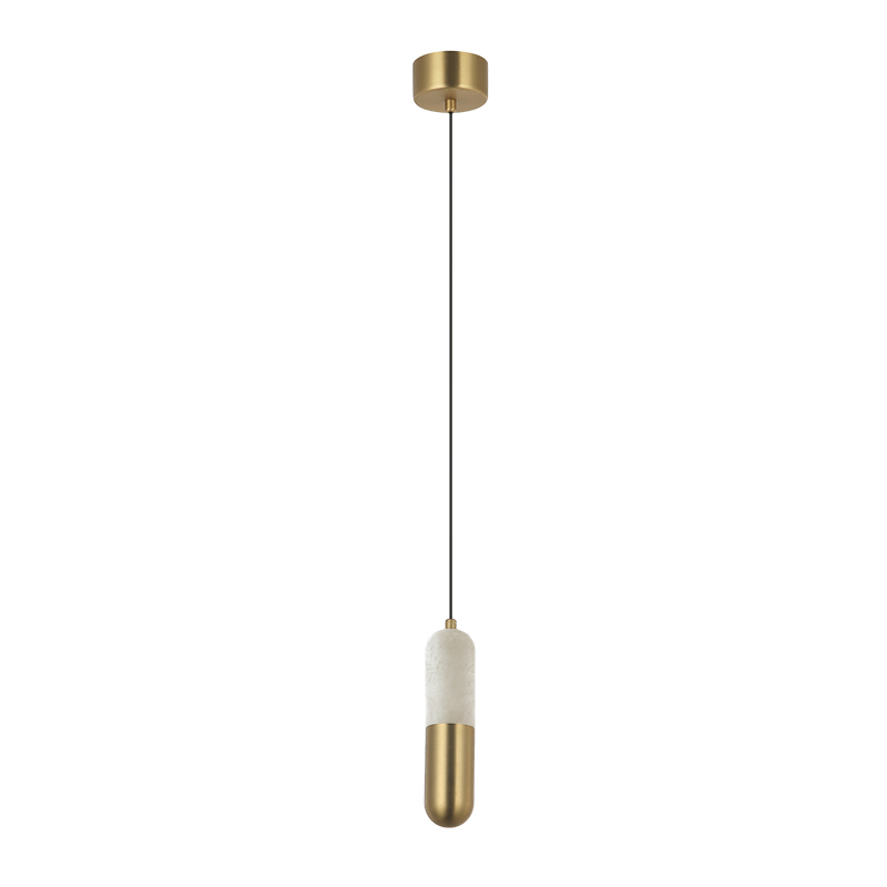 PENDANT LED LIGHT 7W 3000K TRIAC ALABASTER - BRASS