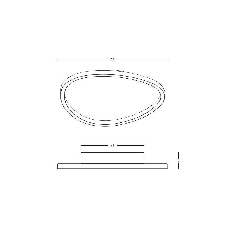 CEILING LED LIGHT 39W 3000K BLACK