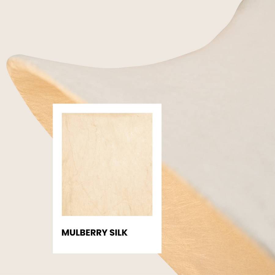 PENDANT LIGHT 1xE27 MAX 15W MULBERRY SILK - METAL WHITE