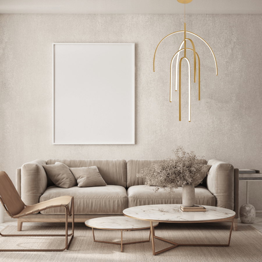 PENDANT LIGHT LED 80W 3000K GOLD