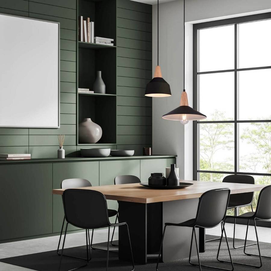 PENDANT LIGHT 1XE27 BLACK