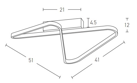 CEILING LIGHT 45W 3000K ALUMINUM&SILICON  SANDY BLACK