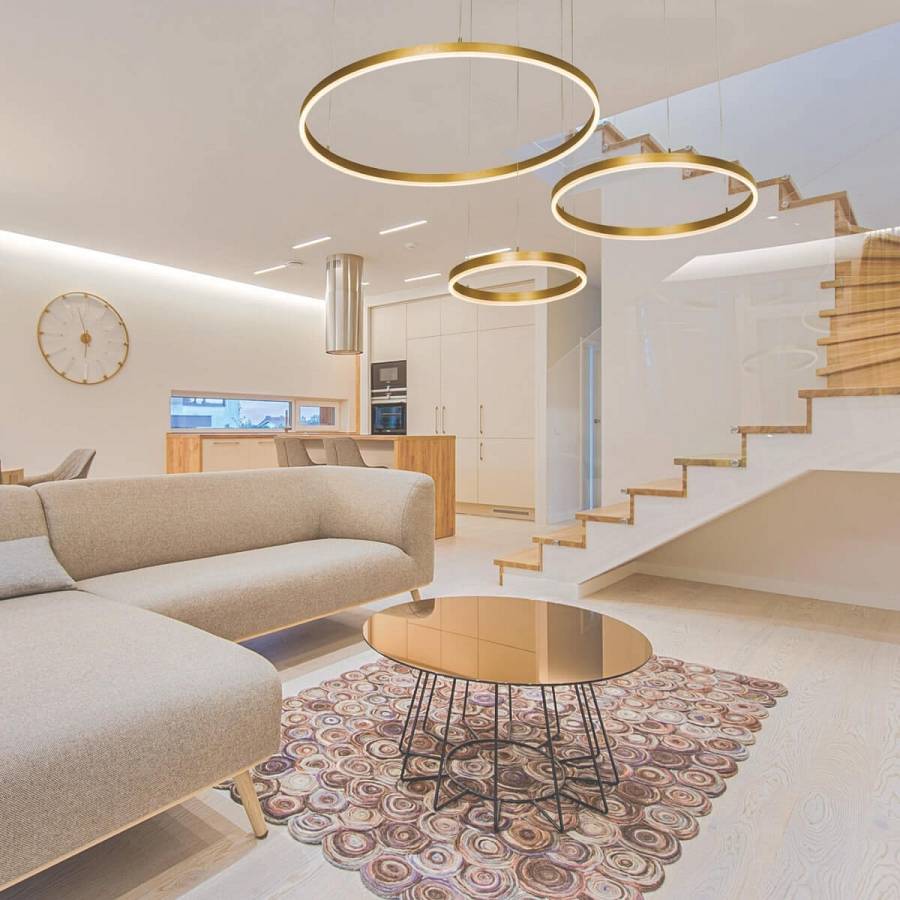 PENDANT LIGHT 126W 3000K BRUSHED GOLD DIMMABLE