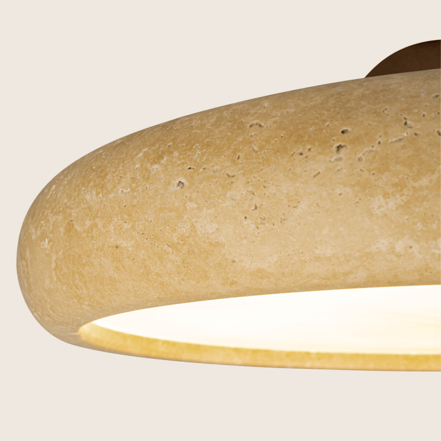 PENDANT LED LIGHT 22W 3000K NATURAL STONE - BROWN WOOD