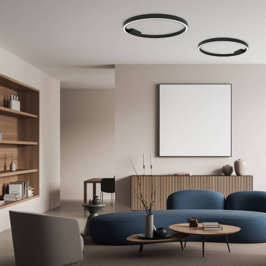 CEILING LIGHT 50W  3000K ALUMINIUM-ACRYLIC BLACK