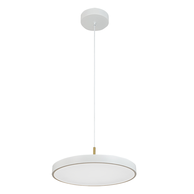 PENDANT LED LIGHT 17W 3000K WHITE MATT - BRUSHED BRASS