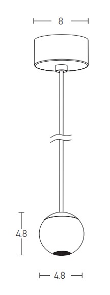 PENDANT LIGHT LED 4W 3000K BLACK