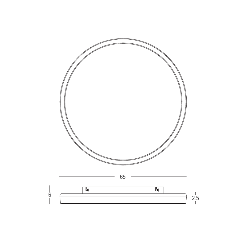 CEILING LED LIGHT 56W 2700K-3200K-4000K DALI SANDY WHITE - METAL - ALUMINIUM - MICROPRISMATIC DIFFUSER