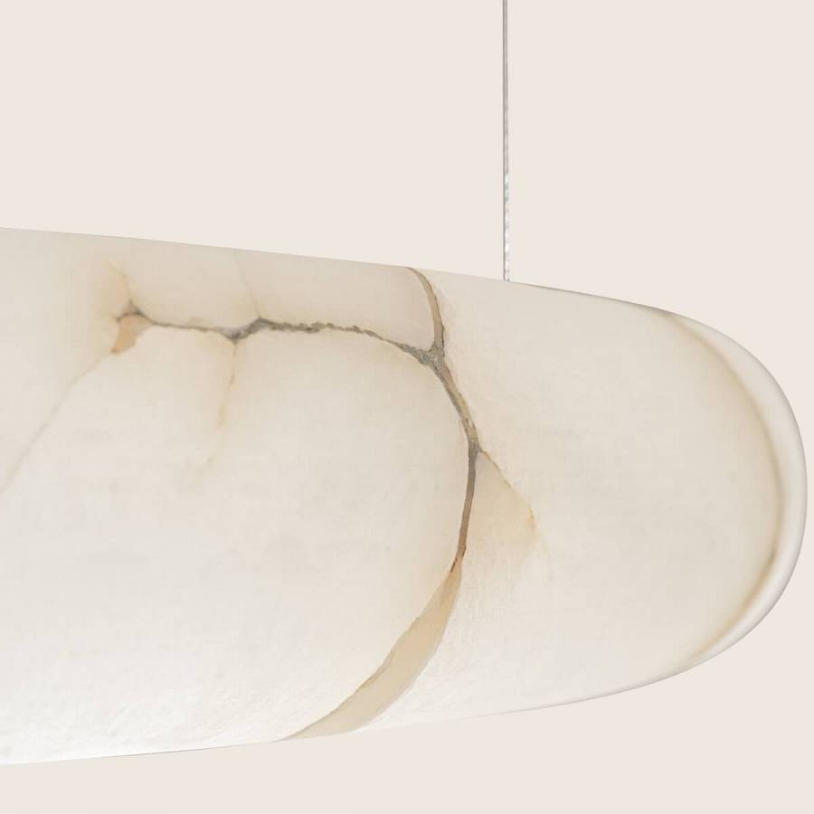 ROUND PENDANT LED LIGHT 25W 3000K TRIAC ALABASTER - BRASS
