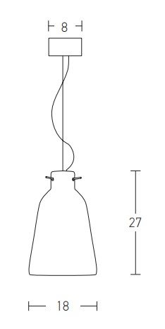 PENDANT LAMP 1XE27 WHITE