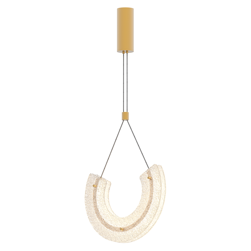 PENDANT LED LIGHT 11W 3000K  ALUMINIUM-GLASS  GOLD