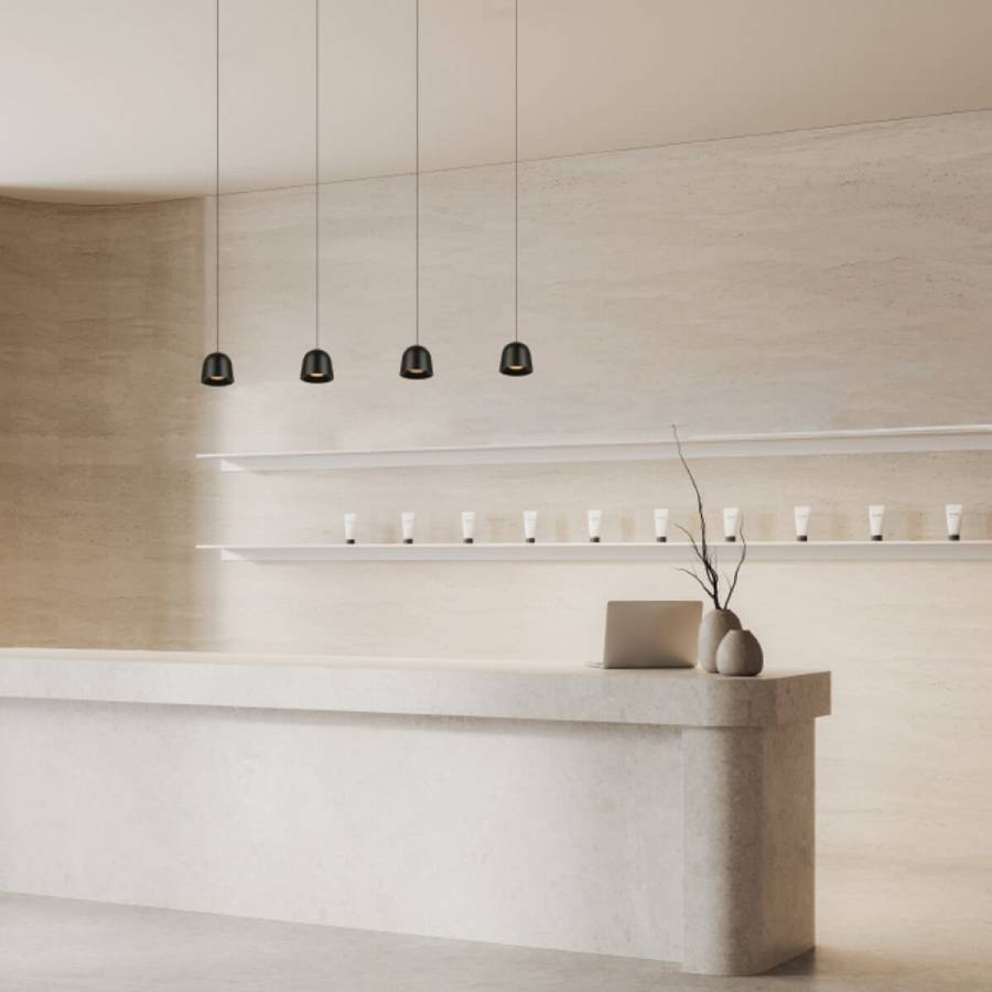 PENDANT LED LIGHT 7W 3000K SANDY BLACK ALUMINIUM