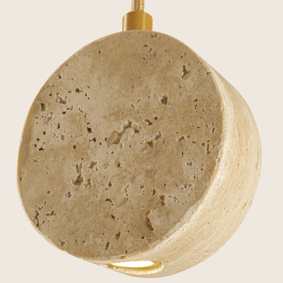 PENDANT LED LIGHT 3W 3000K NATURAL STONE - GOLD METAL
