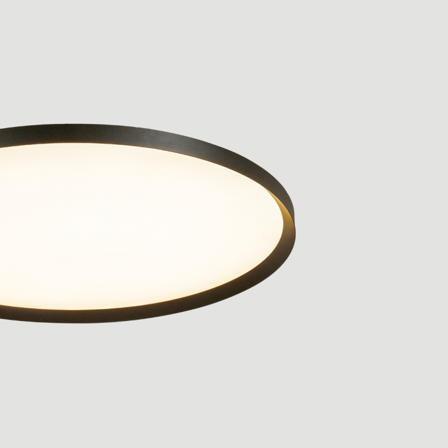 CEILING LED LIGHT 42W 2700K-3200K-4000K DALI SANDY BLACK - METAL - ALUMINIUM - MICROPRISMATIC DIFFUSER