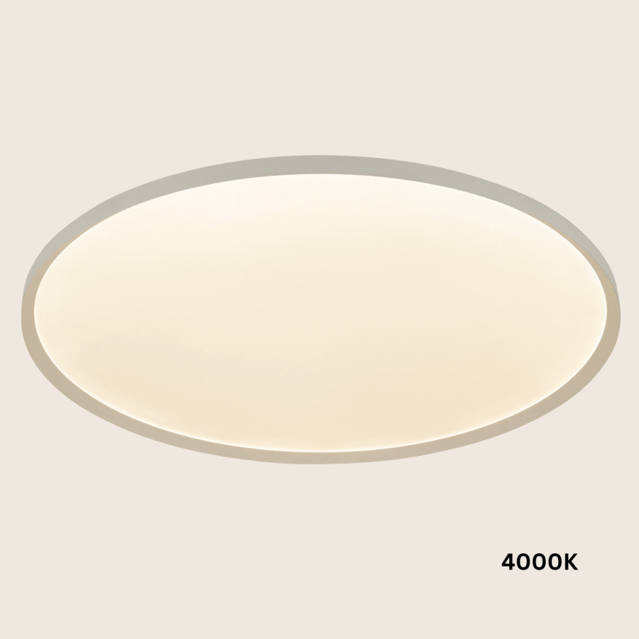 CEILING LED LIGHT 56W 2700K-3200K-4000K DALI SANDY WHITE - METAL - ALUMINIUM - MICROPRISMATIC DIFFUSER