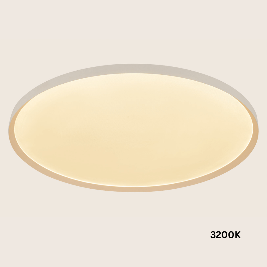 CEILING LED LIGHT 56W 2700K-3200K-4000K DALI SANDY WHITE - METAL - ALUMINIUM - MICROPRISMATIC DIFFUSER