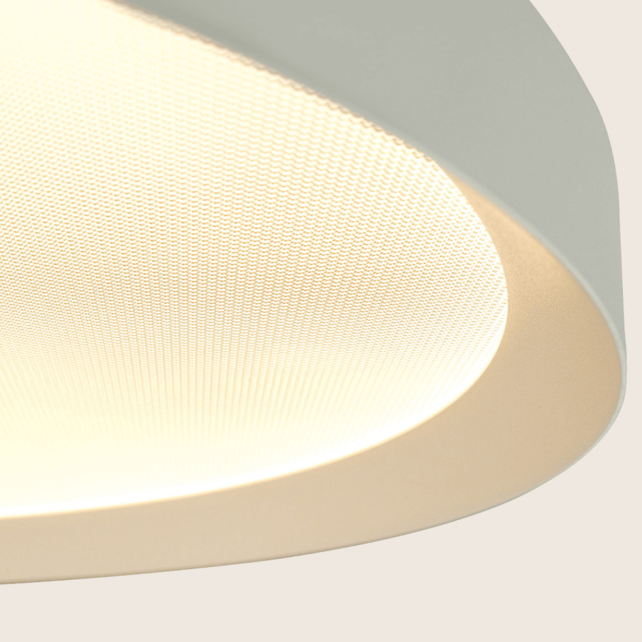 CEILING LED LIGHT 42W 2700K-3200K-4000K DALI SANDY WHITE - METAL - ALUMINIUM - MICROPRISMATIC DIFFUSER