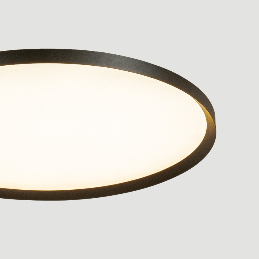 CEILING LED LIGHT 56W 2700K-3200K-4000K DALI SANDY BLACK - METAL - ALUMINIUM - MICROPRISMATIC DIFFUSER