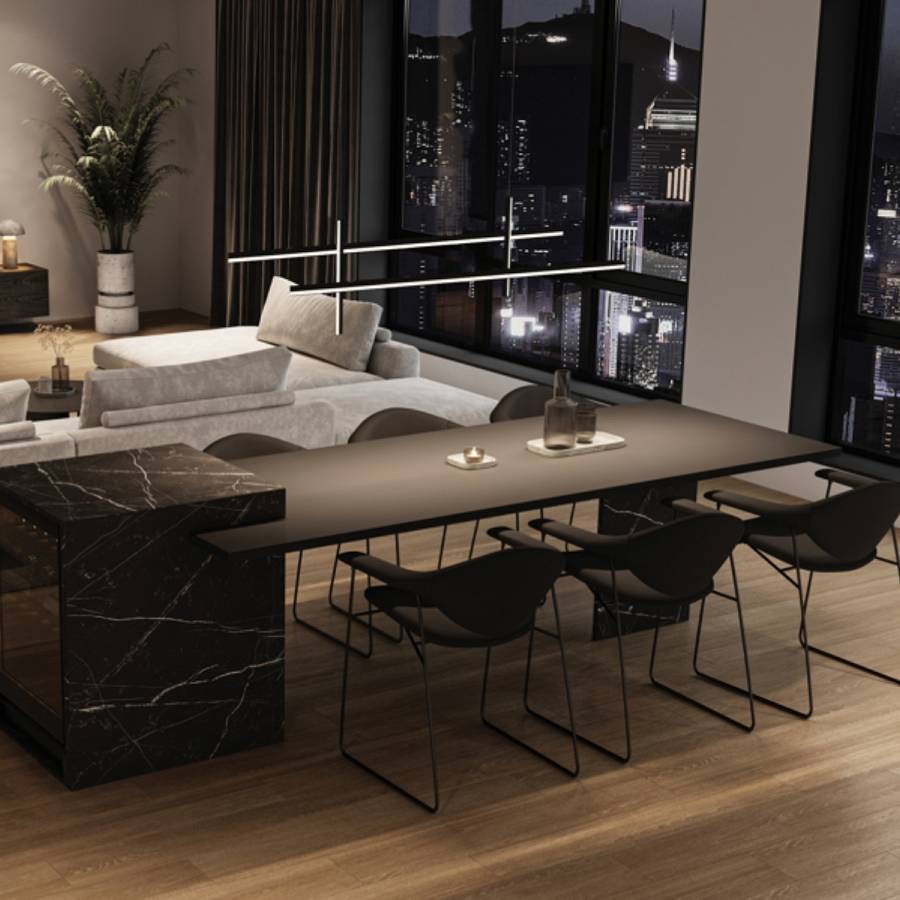 PENDANT LED LIGHT 47W 3000K ALUMINIUM BLACK