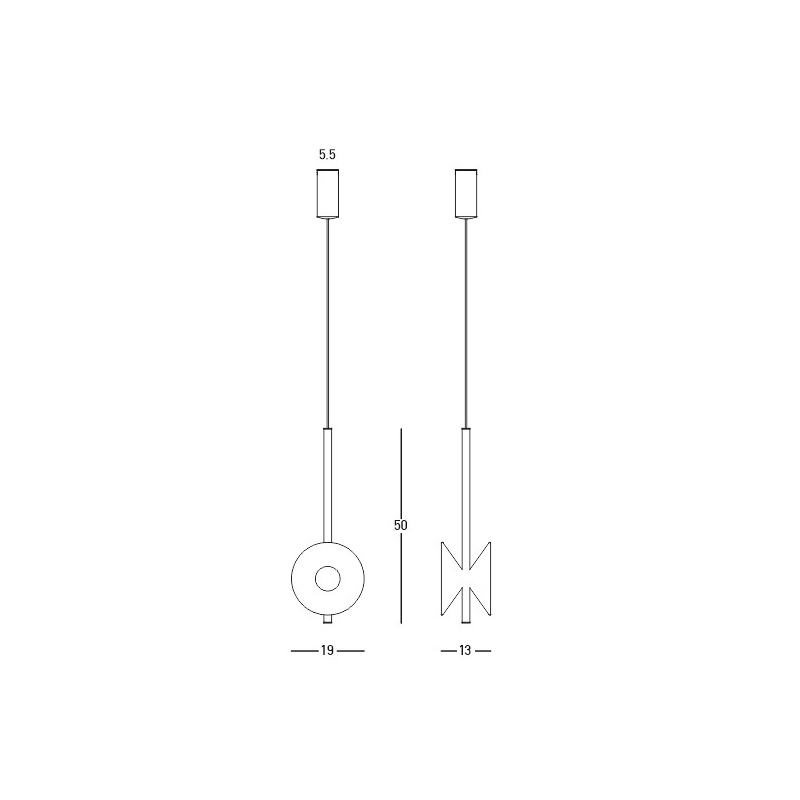 PENDANT LED LIGHT 3X2W 3000K ACOUSTIC BROWN-GREY