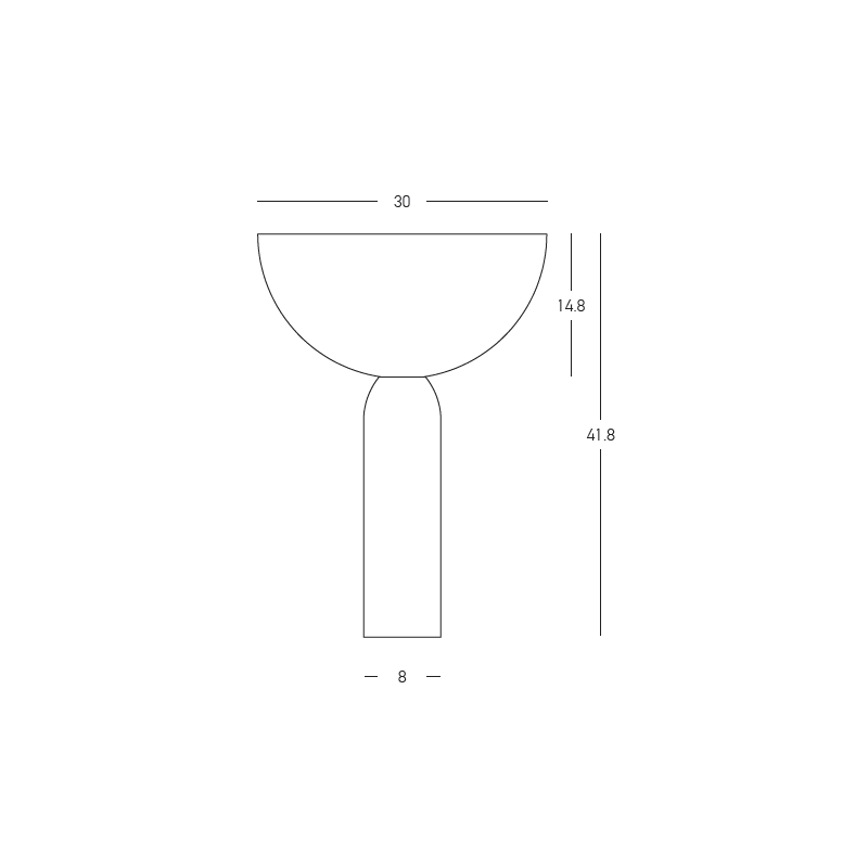 TABLE LIGHT 1xE27 MAX 40W NATURAL STONE - OPAL ACRYLIC