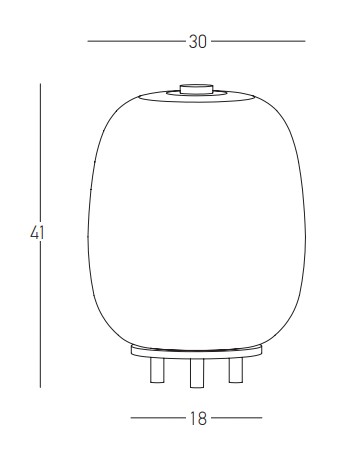 TABLE LAMP 1XG9 SMOKE GLASS - GOLD MAT