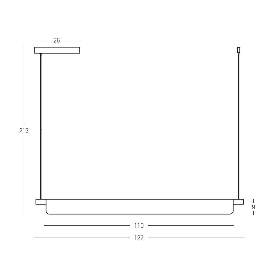PENDANT LED LIGHT 22W 3000K-4000K-5700K BRUSHED GOLD MOVABLE LIGHT DEFLECTORS