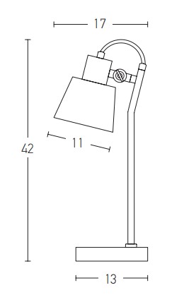 TABLE LAMP E14 MAX 25W IRON BLACK - GOLD   ON /OFF SWITCH