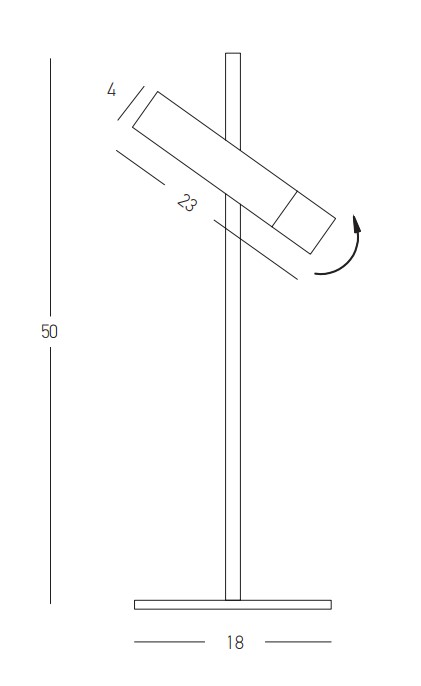 TABLE LED LIGHT 4W 3000K METAL BLACK GOLD
