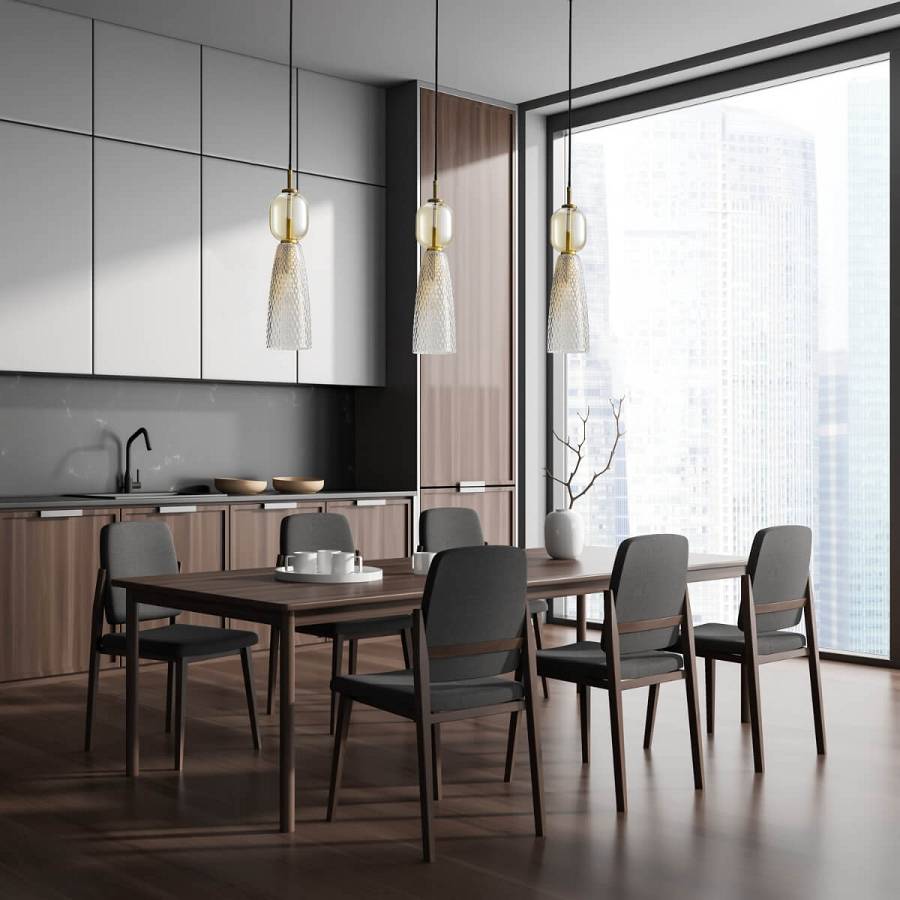 LINE LIGHT 3XE14 MAX 40W GLASS ANTIQUE BRASS