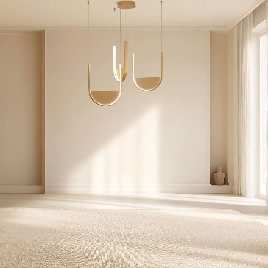 PENDANT LED LIGHT 54W 3000K,4000K GOLD-CHAMPAGNE