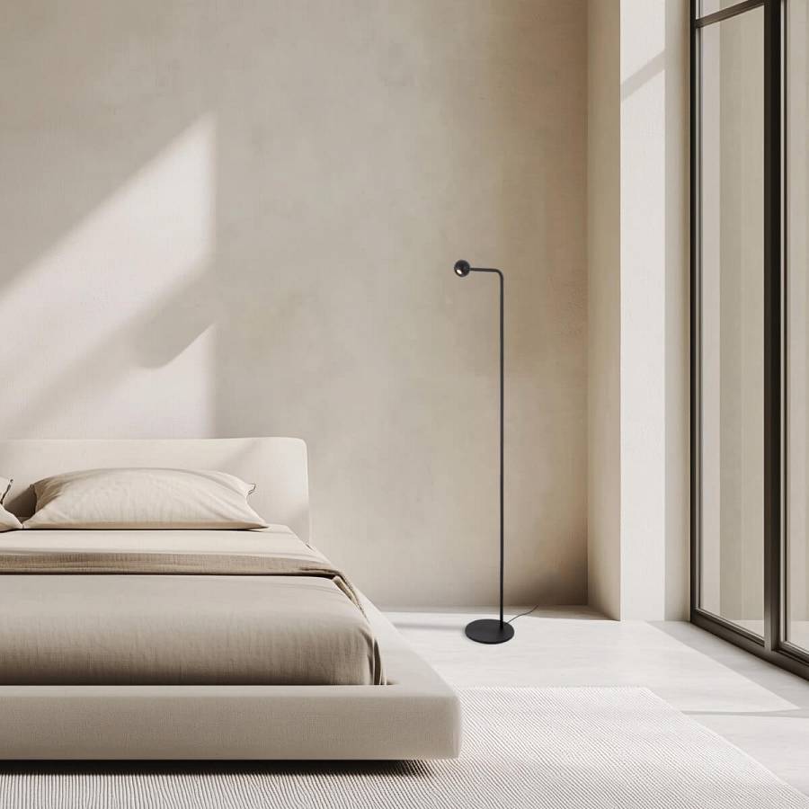 FLOOR LAMP 5W  3000K ALUMINIUM &METAL  SANDY BLACK