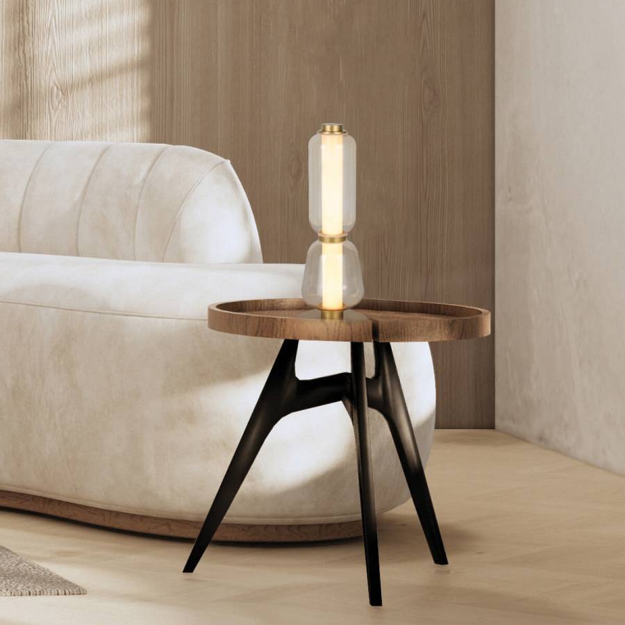 TABLE LED LIGHT 7W 3000K METAL-GLASS,GOLD-CHAMPANGE