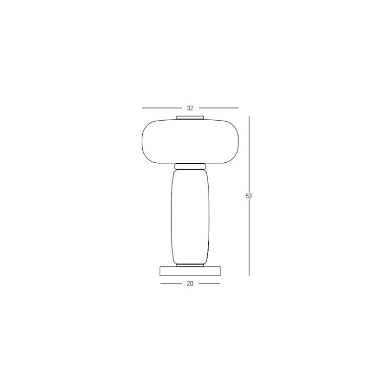 TABLE LED LIGHT 23W 3000K METAL-SMOKED & OPAL GLASS , BLACK