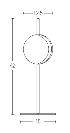TABLE LIGHT 8W ALUMINIUM-METAL-ACRYLIC BLACK&GOLD