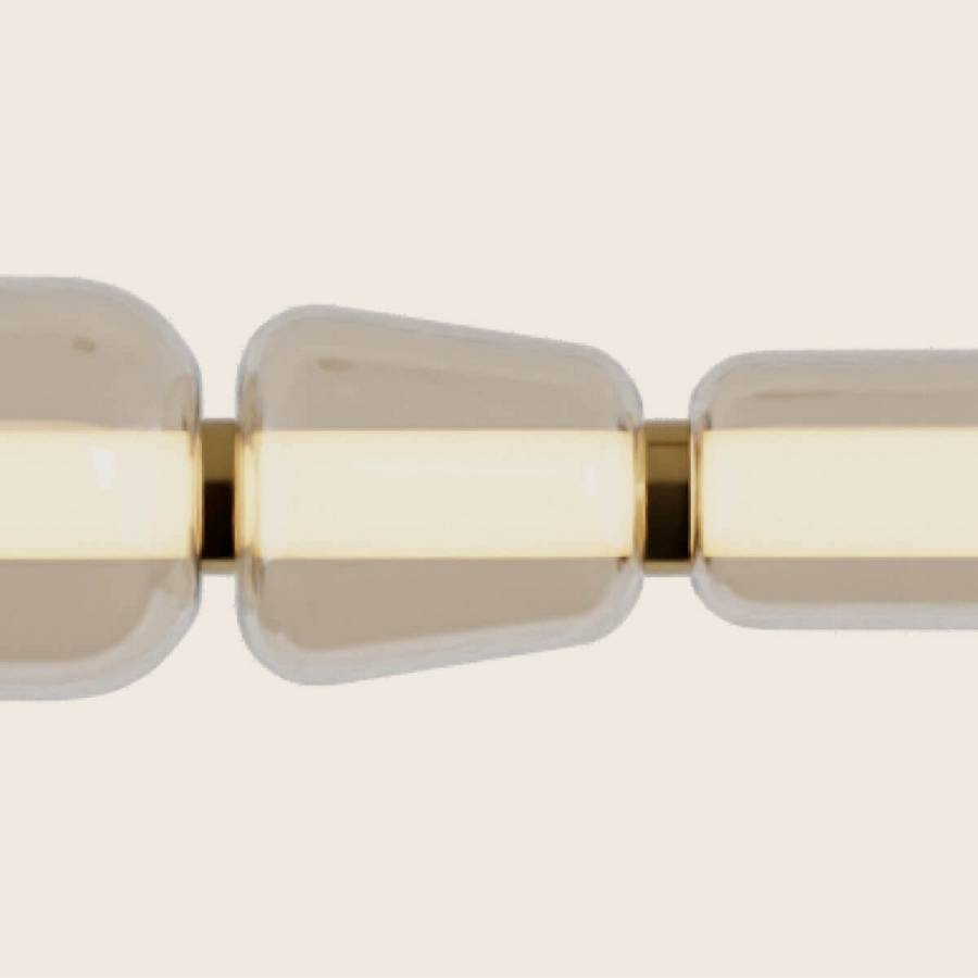 PENDANT LED LIGHT 37W 3000K METAL-GLASS, GOLD-CHAMPAGNE