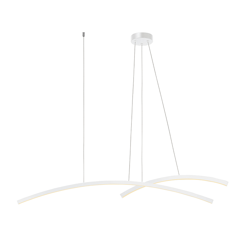 LED PENDANT LIGHT  41W 3000K ALUMINΙUM & ACRYLIC WHITE