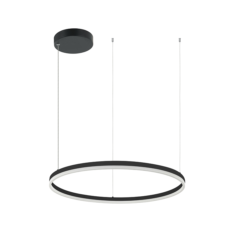 LED PENDANT LIGHT 57W 3000K  ALUMINUM  & ACRYLIC  BLACK