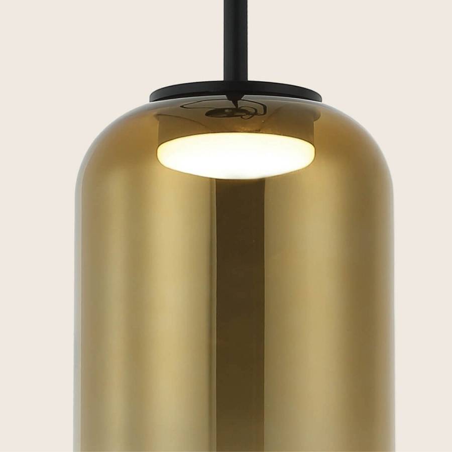 LINE LED LIGHT 3X12W 3000K GLASS BLACK-GOLD