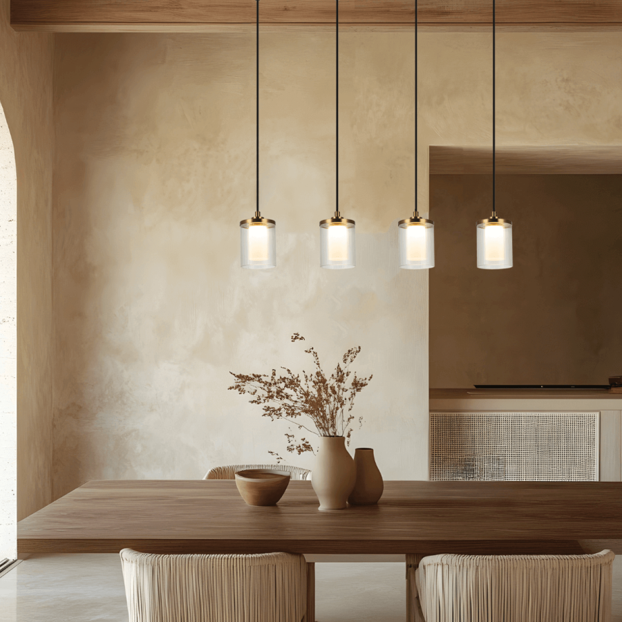 LINE LED LIGHT 29W 3000K METAL-GLASS GOLD