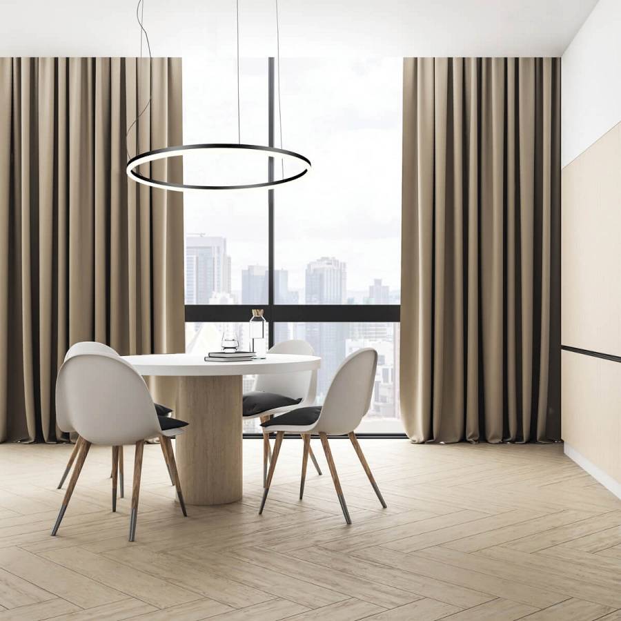 84W LED PENDANT LIGHT  83W 3000K   ALUMINIUM & ACRYLIC BLACK