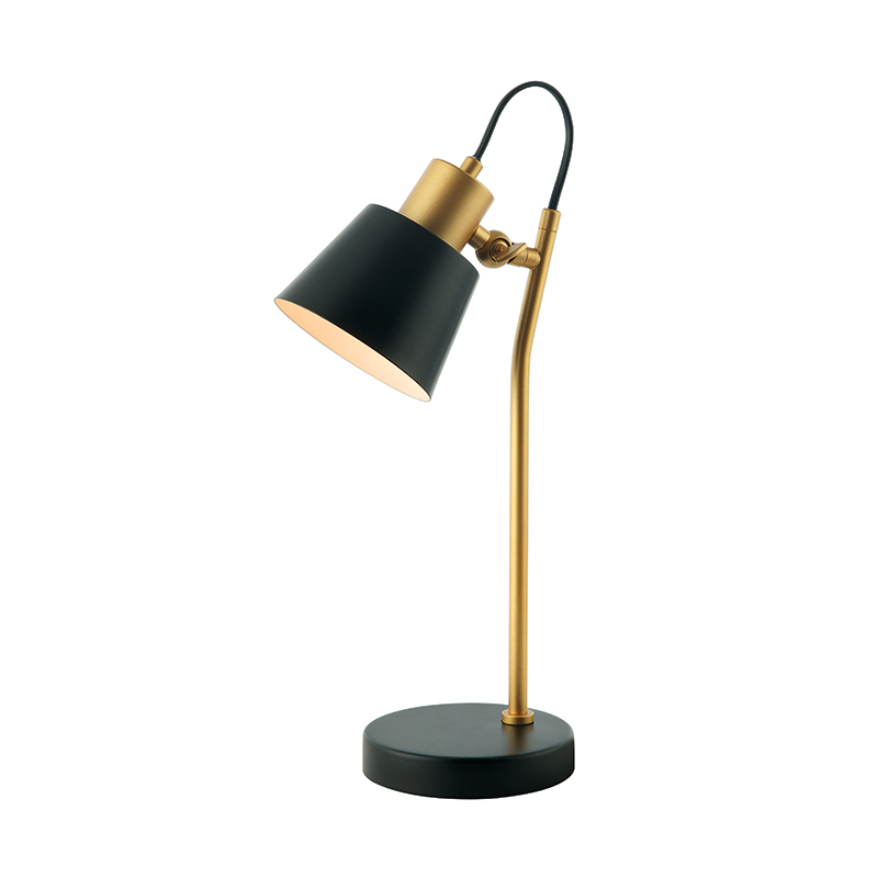 TABLE LAMP E14 MAX 25W IRON BLACK - GOLD   ON /OFF SWITCH