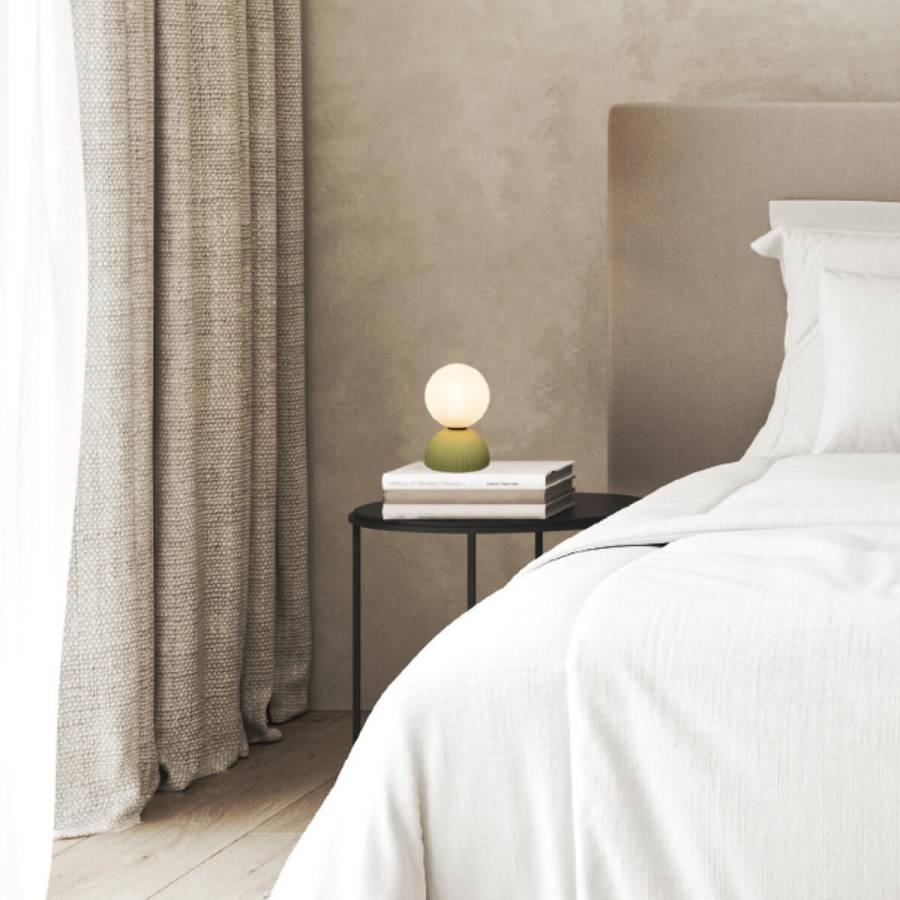 TABLE LIGHT 1xG9 LED MAX 9W CLAY OLIVE GREEN - BLACK